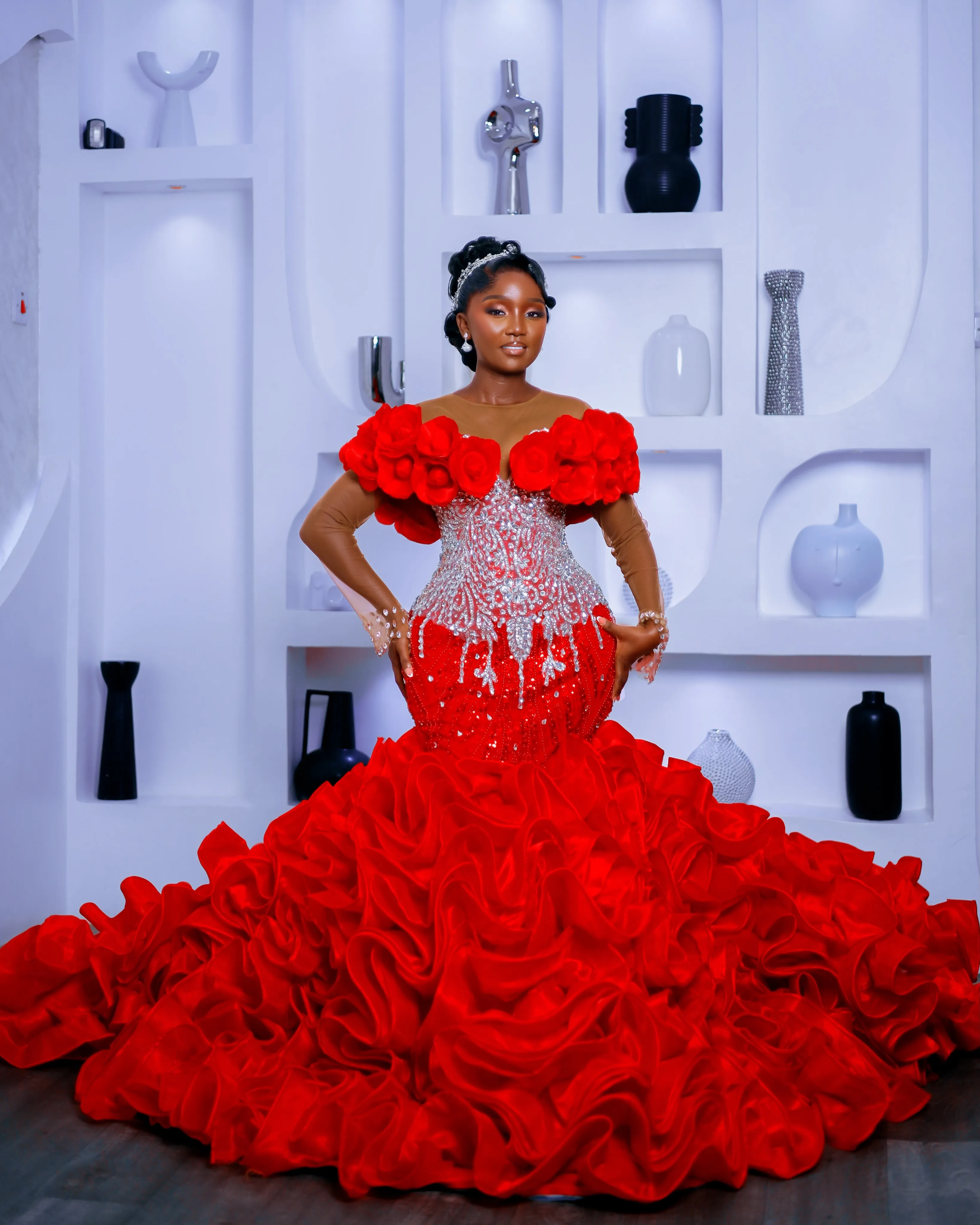 formal plus size red dresses for special occasions Mermaid Prom Dress 2026 Evening Prom Dresses Illusion Flora Applique Bead Lace Tiers Crystal Gowns Occasion konic_create-2024-4-2-13:54:57