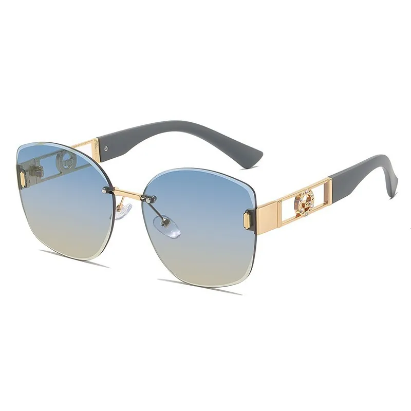 Rimless Irregular Square Sunglasses Women Hollow G... From  display picture 3