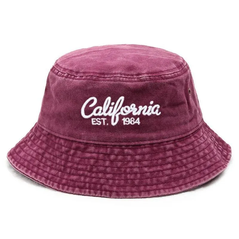 Washed Cotton Bucket Hat For Men Women Vintage Wide... From  display picture 1