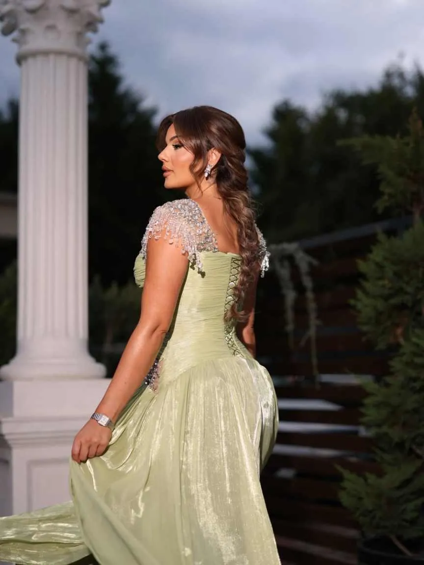 Plus Size A Line Evening Dresses Spaghetti Strap... From Manweisi, Rs.17,682.02