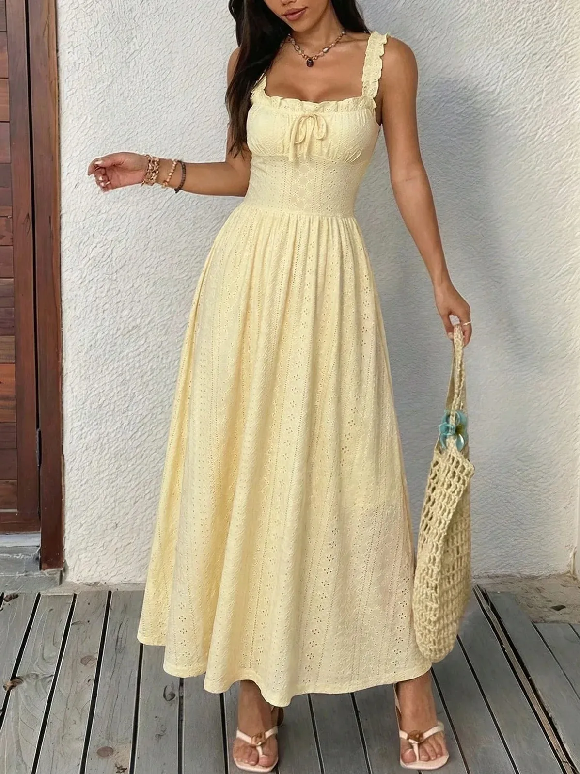 spaghetti strap dress casual Women's Summer Dress Button Down Sleeveless A Line Beach Swing Midi Sundress Light Green M : Target and everyday wear Easy to dress up or down for any occasion Timeless boho PRETTYGARDEN Womens Spaghetti Strap Maxi