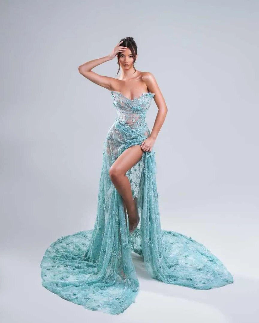 Sexy Illusion Mermaid Beach Evening Dresses... From Manweisi, Rs.18,283.9