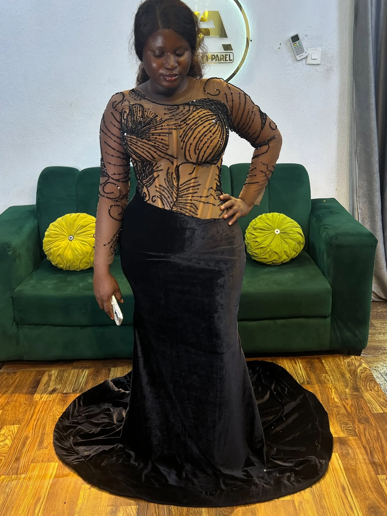 black prom dresses 2026 Plus Size Black Prom Dress 2026 Velvet Evening... From Dreamcode,  Rs.16,684.99