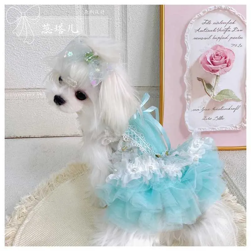 mint green dog dress Fashion Simple Mint Green Pet Dog Clothes Fine... From Haven1, Rs.768.75