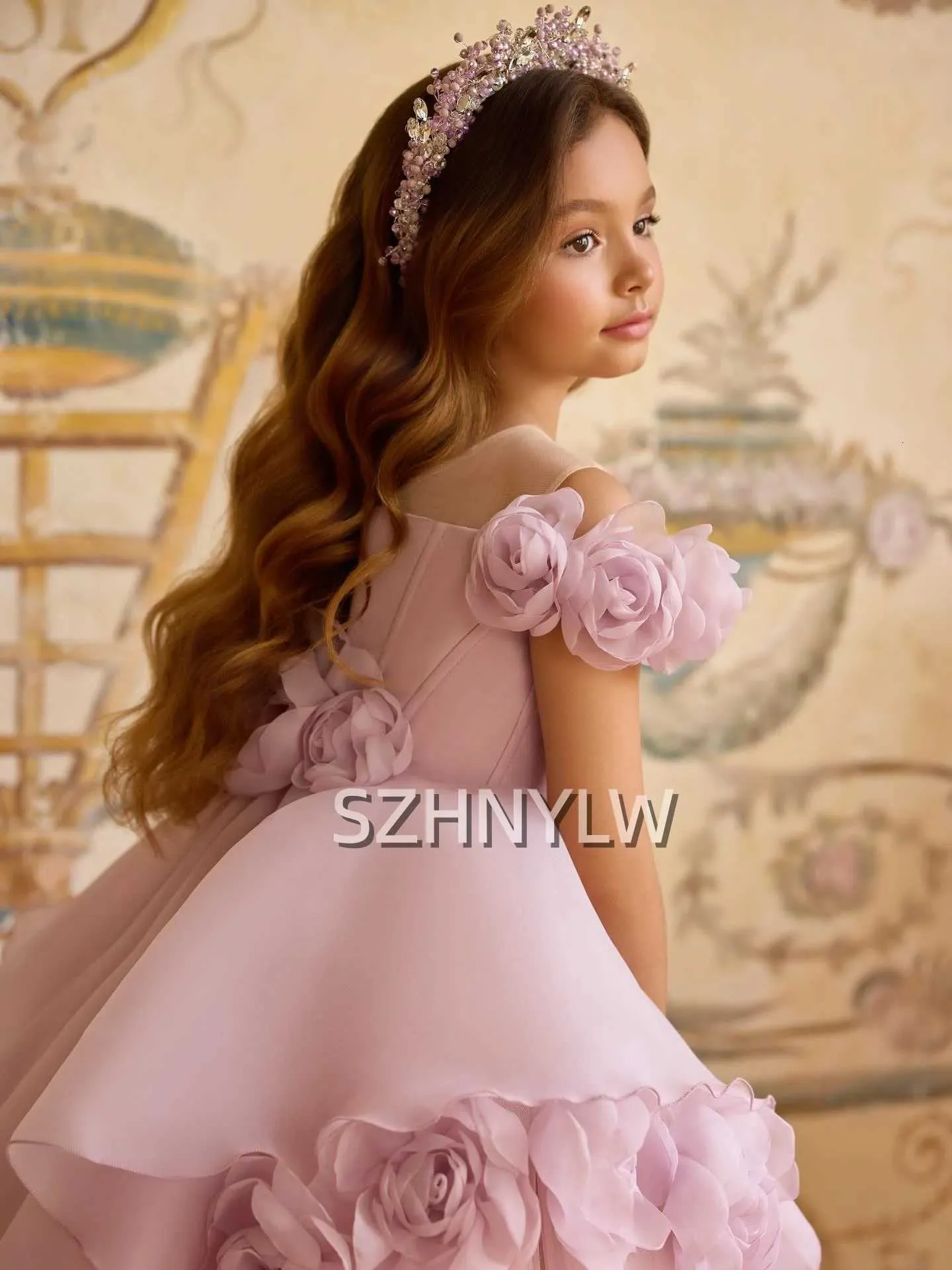 poofy princess dress Red flounce tiered ruffled skirt sweetheart neck tulle ball gown wedding/prom Please strictly follow the size chart to select the size Princess Dress for Girls with