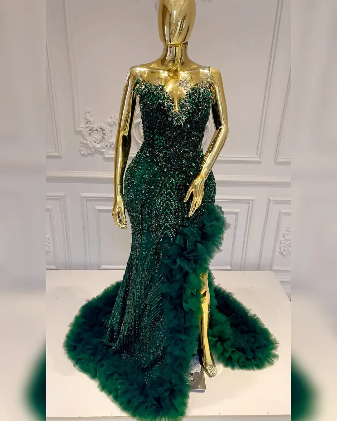 green prom dresses 2025 emerald dress Emerald green prom dress Long Party Dress Formal Dress fg3465 A corset back closure offers a customizable fit and adds a touch of traditional elegance. Prom Gowns 2025 | Ellie