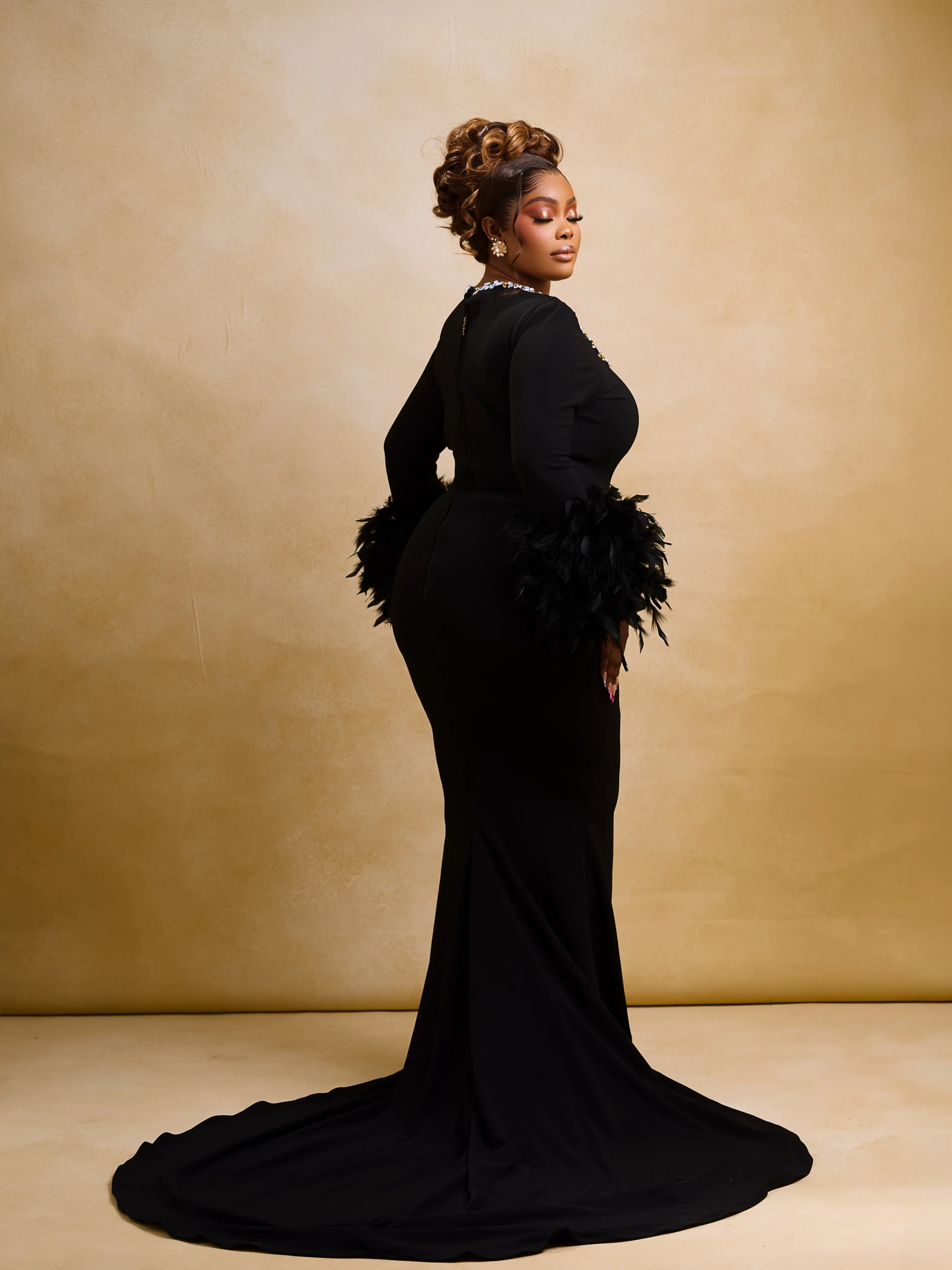 black velvet formal dress plus size 2026 Feather Prom For... From Dreamcode, Rs.15,933.6 plus size prom dresses