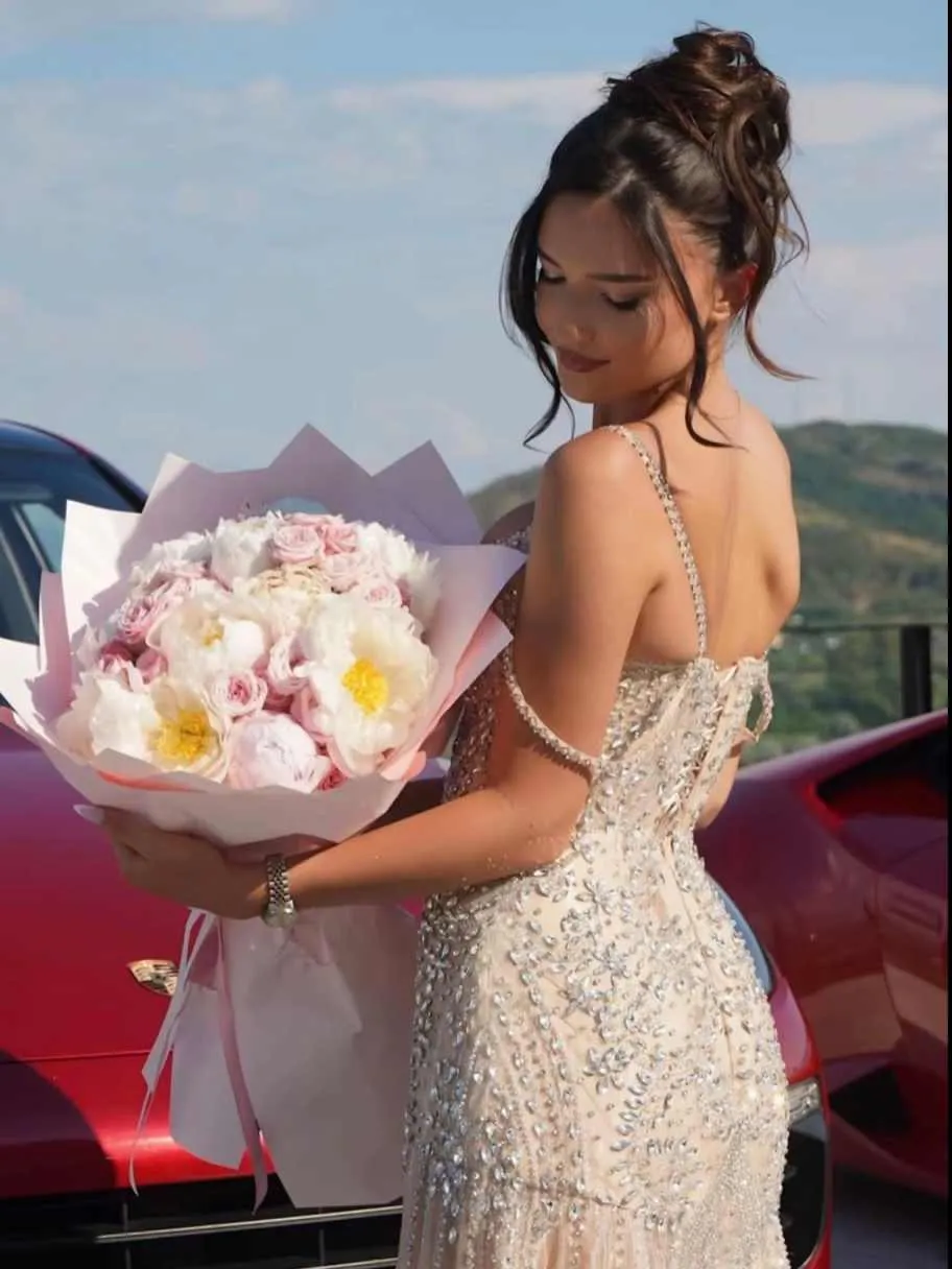 sage green beaded dress Luxury Evening with Cape SS238 collection_holiday_style_guide The strapless silhouette showcases Dress Bridemaids Champagne Gown Color:Black (BK)