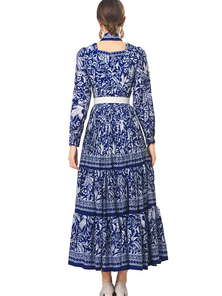 Spring Autumn Vintage Dress Women V Neck Carf Fashion... From Junlinna88, Rs.5,988.17