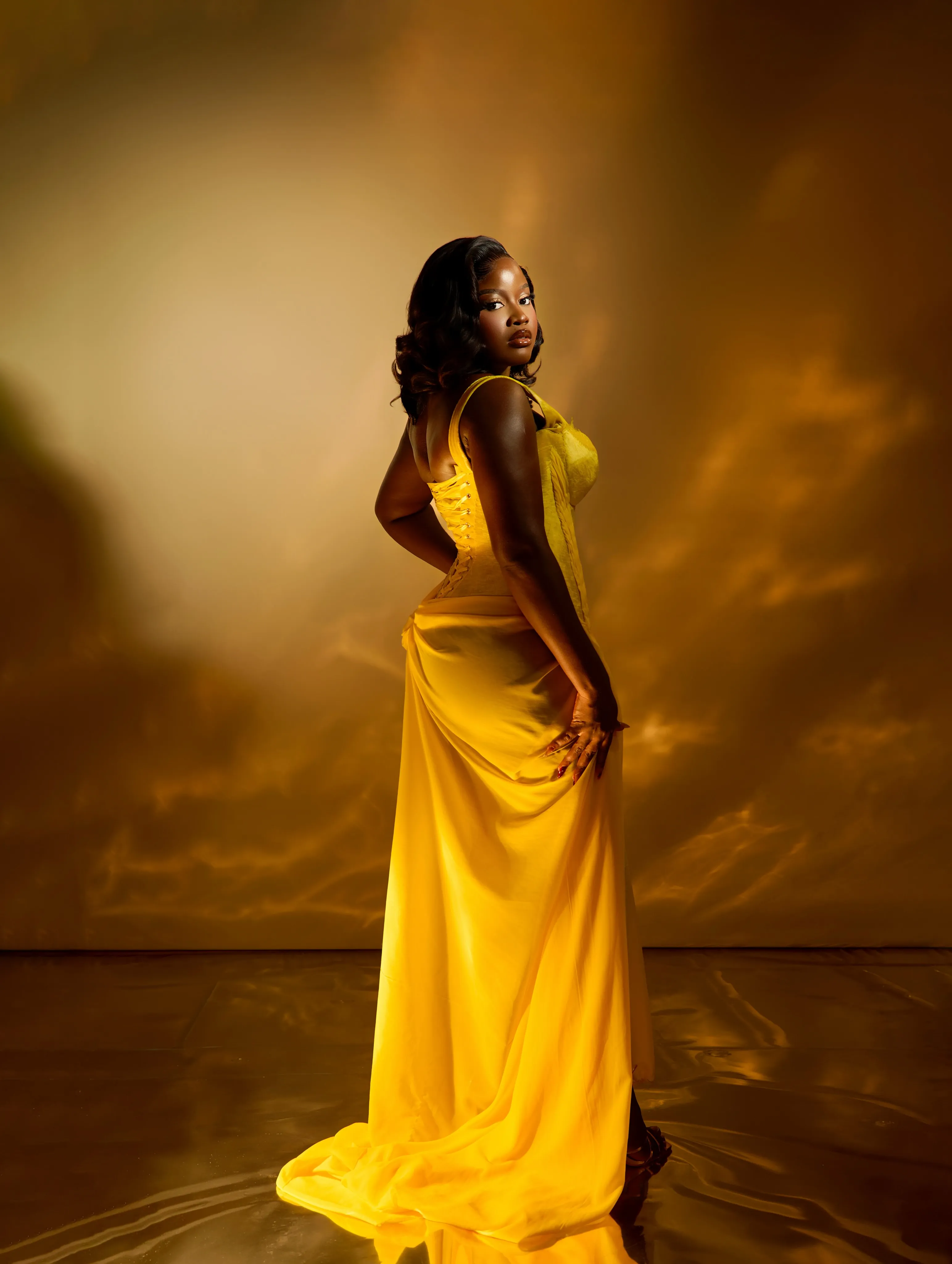 yellow formal prom dresses Bright Dress Evening Spaghetti... From Dreamcode, Rs.13,060.29 yellow prom dresses 2025