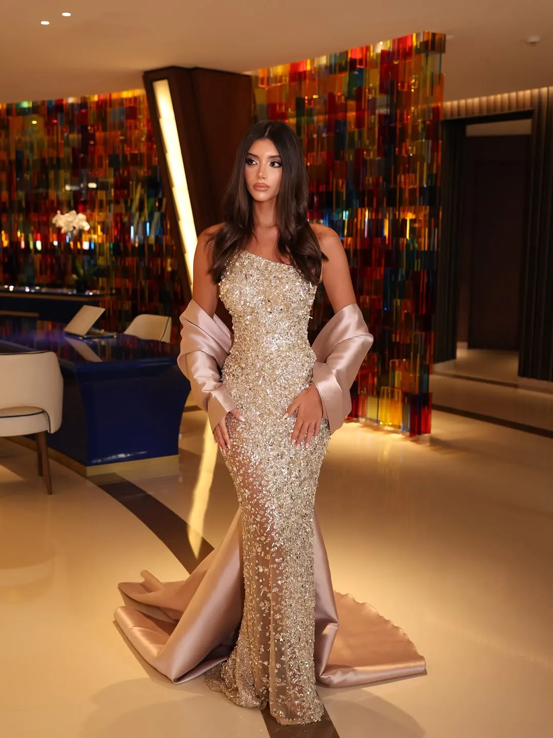 sparkly party dresses for women Short Dress Sequins Lace Homecoming Dress Single Shoulder Short with Feather ARD3152 Perfect for formal party Backless Sequin silver Sequin party