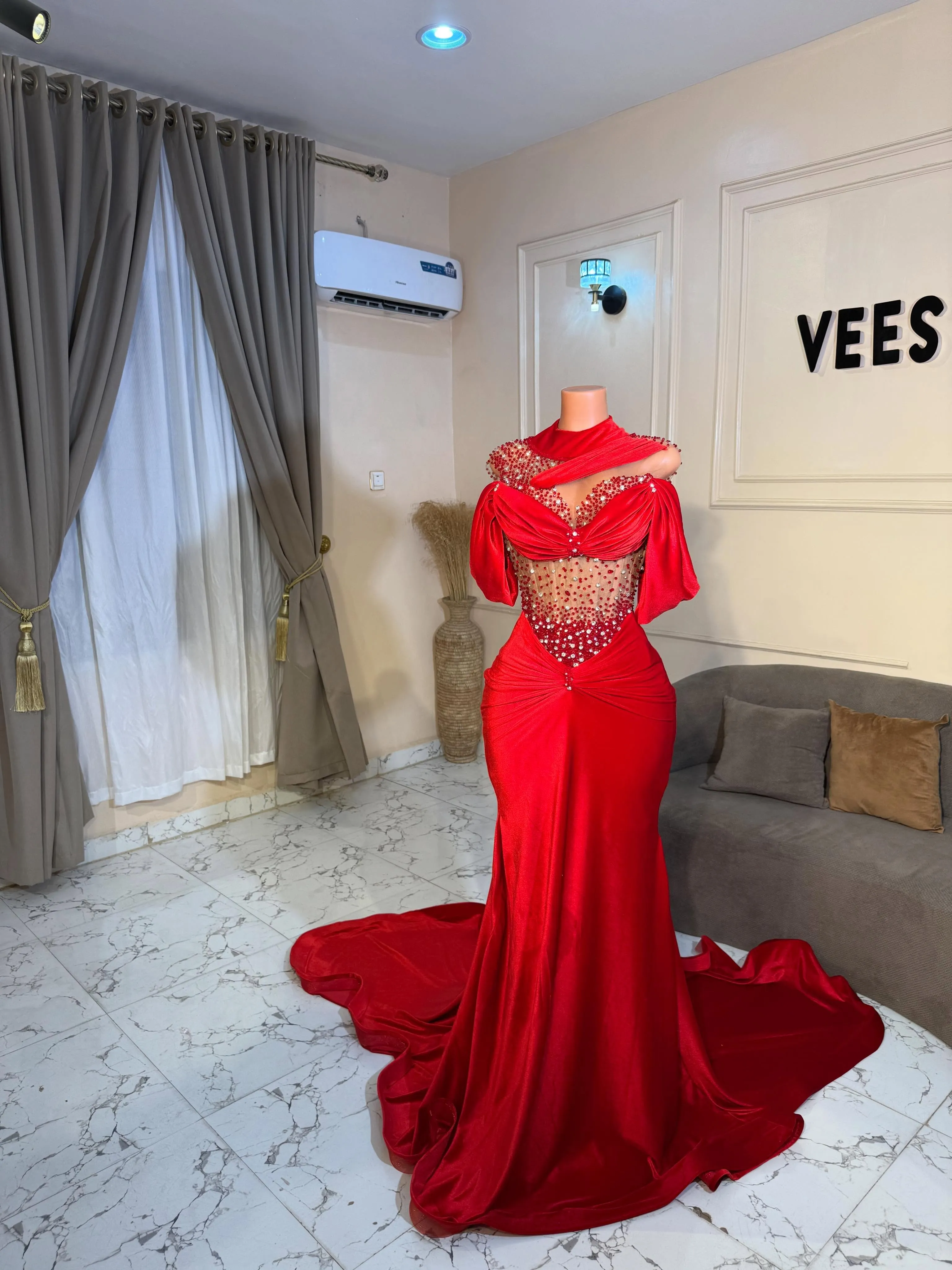 formal red elegant dresses Aso Ebi Mermaid Prom Dress 2027 Evening Dresses... From Dreamcode, Rs.13,920.33 elegant classy red cocktail dress