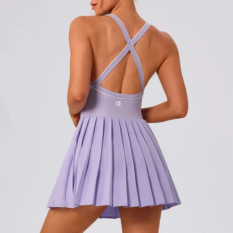 yoga dresses for women Beyond Charmed Mini Dress Solid Color Nylon Sports Dress