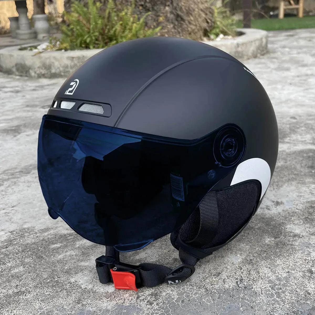 bike helmet with ear protection GREEN DEVIL White Color Safety Hard Hat Visor And Prot Kevlar) Weight Quiet Ride Muffs for Snowmobile