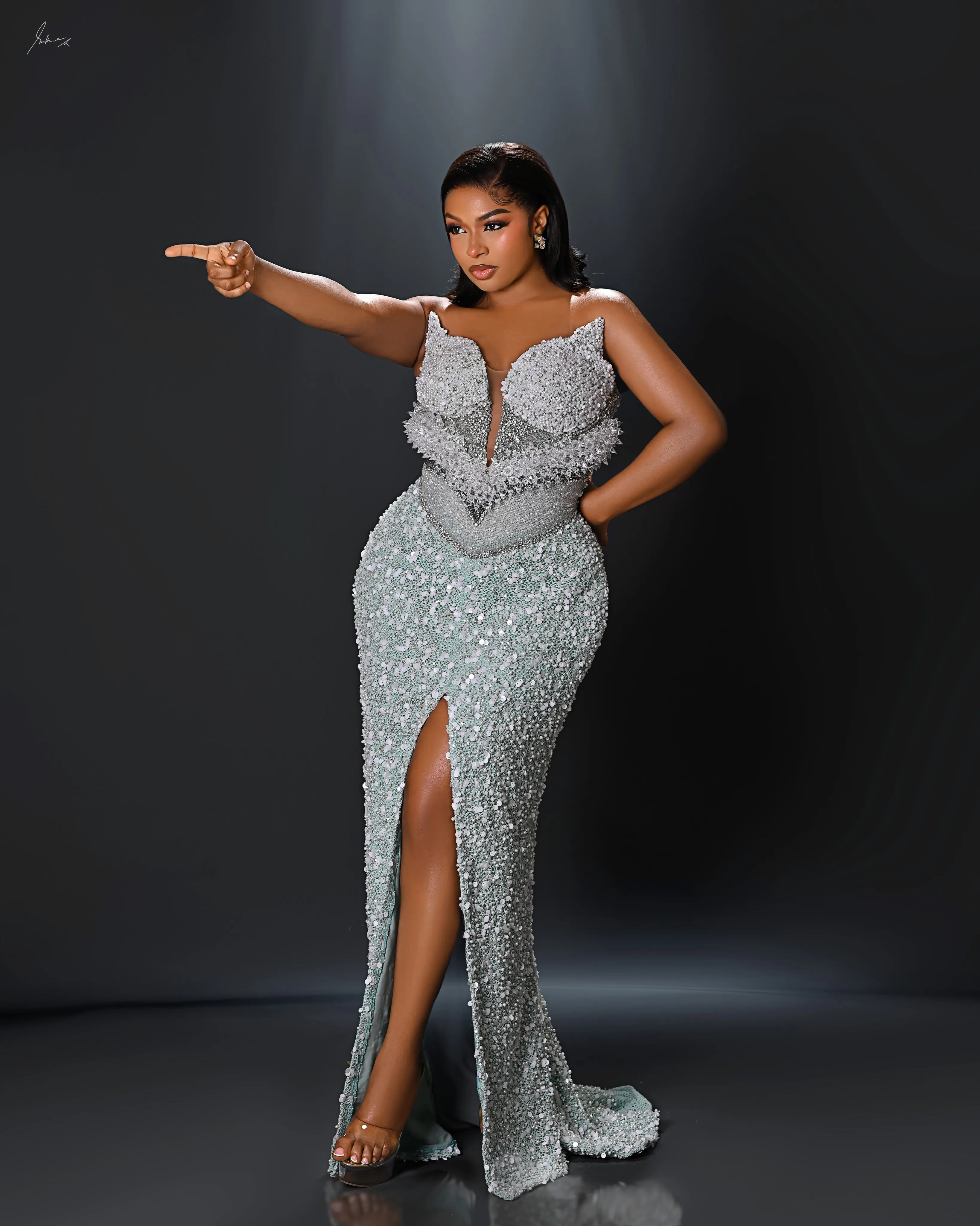 Plus Size Mint Mermaid Prom Dress 2027 Evening... From Dreamcode, Rs.26,360.38