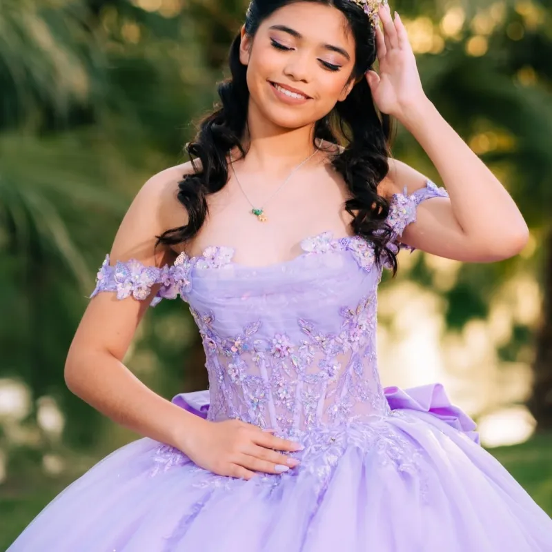 lavender glitter dress Ball Gown Quinceanera Dresses... From Zaomeng321, Rs.29,422.23 vintage prom dresses