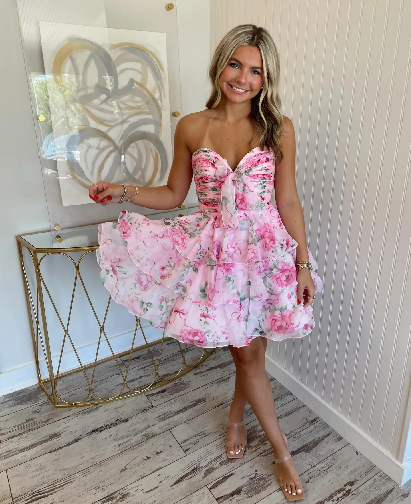 homecoming dress teenager Floral Print Pink For Teen Girls,... From Fashion_google, Rs.9,494.21 teen homecoming dresses