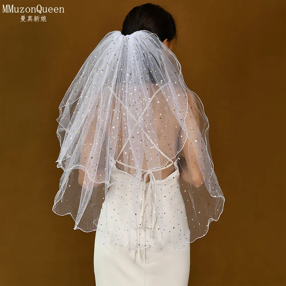 Ivory White Tulle Amazon Wedding Veils White With... From  display picture 3