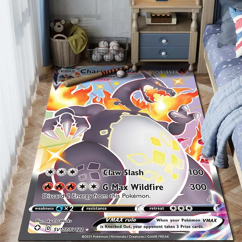 charizard pokemon card rug HAND MADE DUNK 4 FOOT AUGMENTED REALITY  Currie Goat Charizard Rug] - Etsy