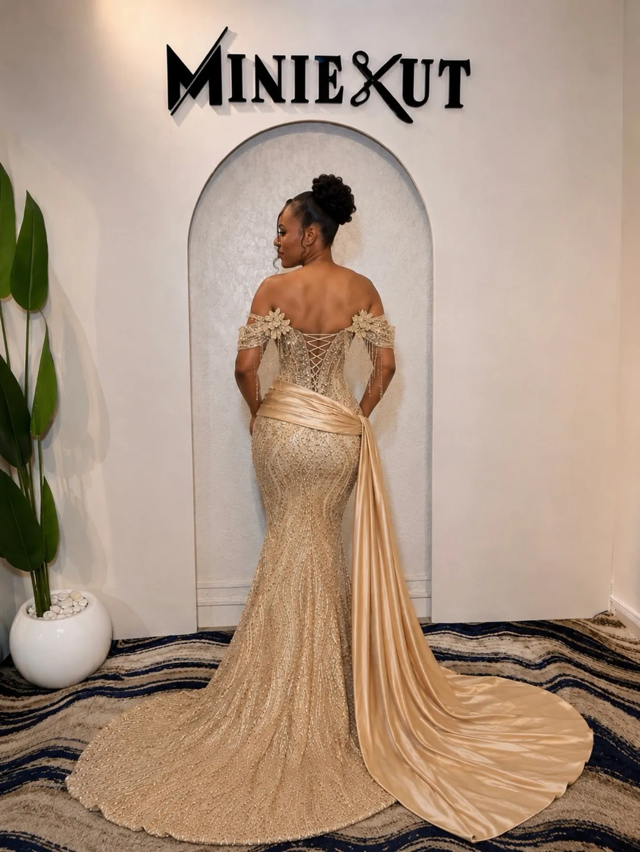 champagne sequin mermaid prom dress Dress, Off Shoulder Beaded... From Dreamcode, Rs.25,011.83 Size:16WL subcategory_Maxi Dress Rose gold mermaid The River Club of With its mermaid silhouette