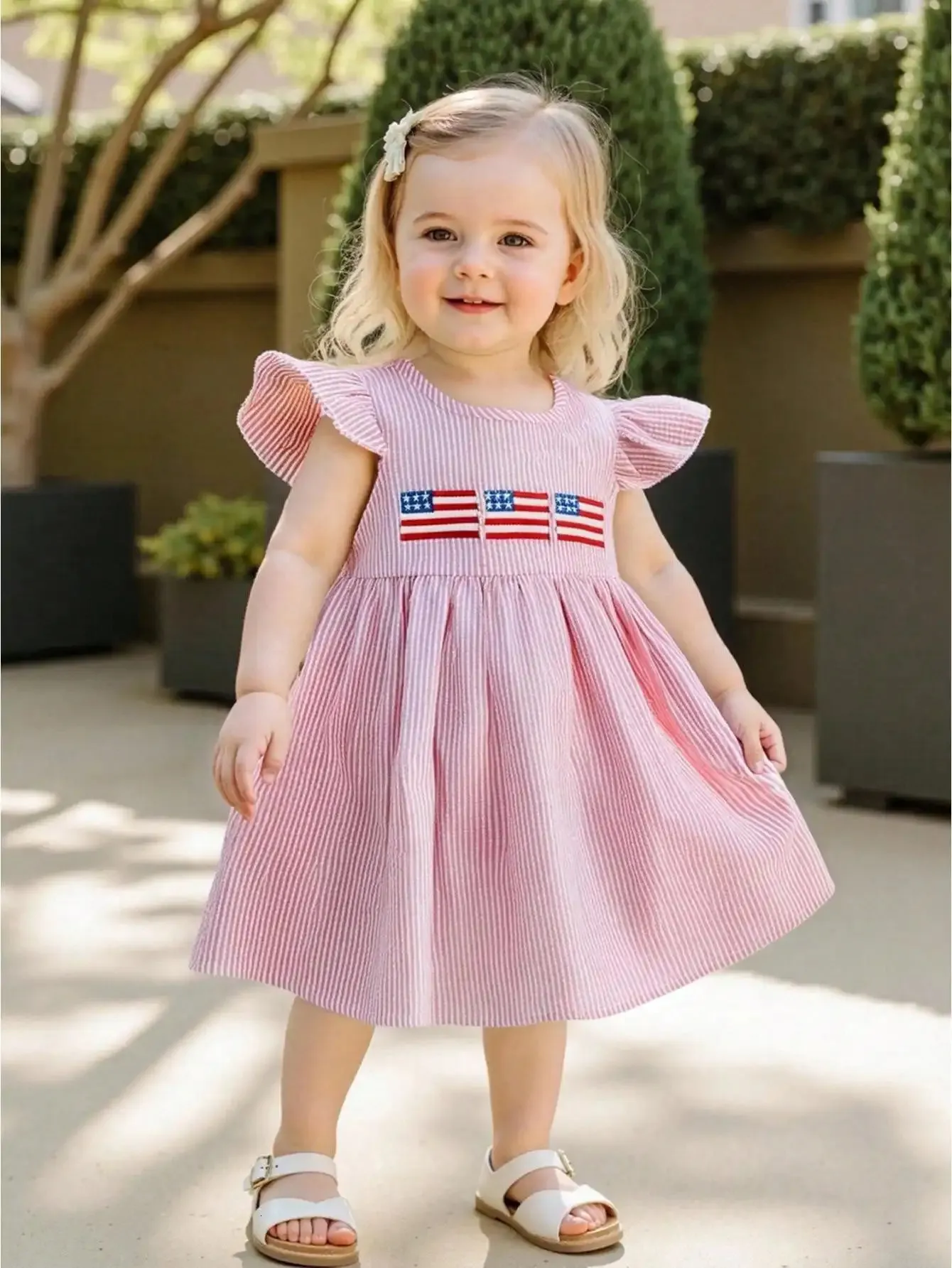 baby holiday dress Toddler Girls 4th Of July Dress, American Flag... From Wai07, Rs.3,746.54 Pant