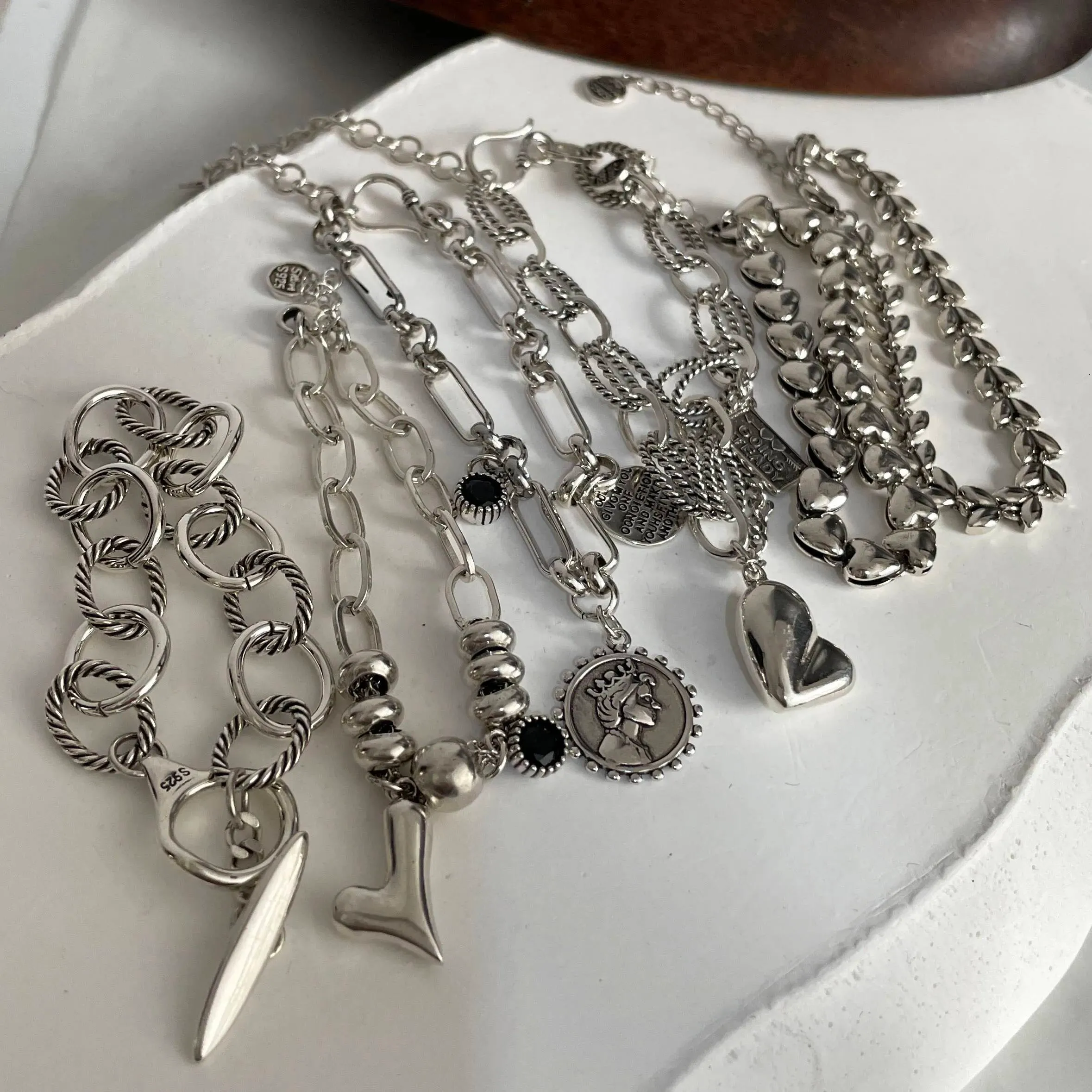 925 Sterling Silver Heart Chain Bracelet For Women ... From 