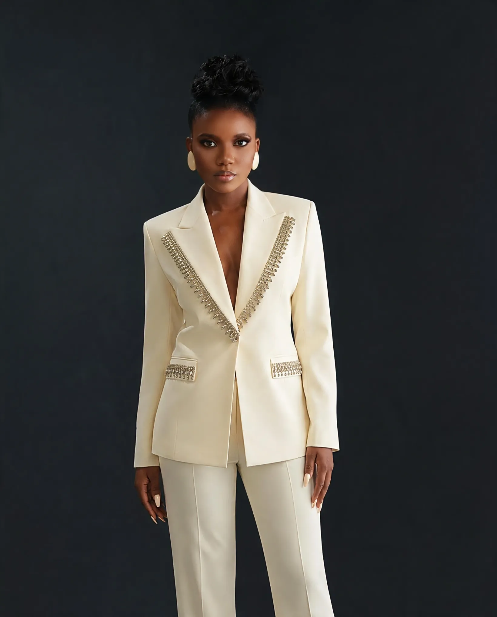 beaded dress suit Womens Wedding Jacket Suit, Tuxedo Blazer Set... From Greatvip, Rs.11,079.38 length pants Pockets Straps & Sleeves_Long Sleeve Rrunsv Men's Black Classic Size:30GG