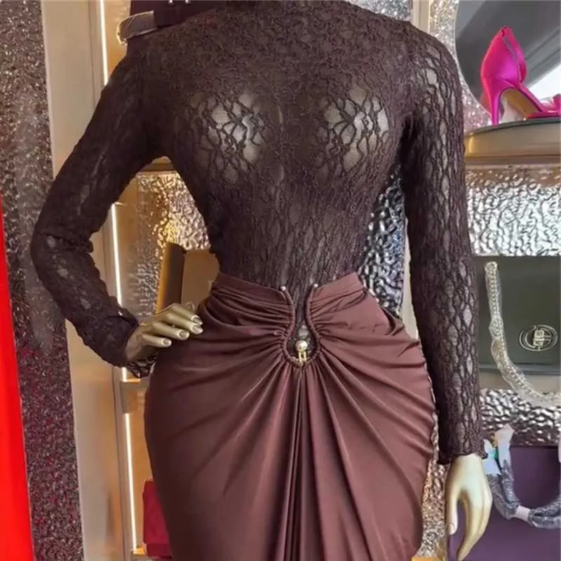 Elegant Womens Bodycon Maxi Dress Set Two Piece... From Make08, Rs.1,761.17