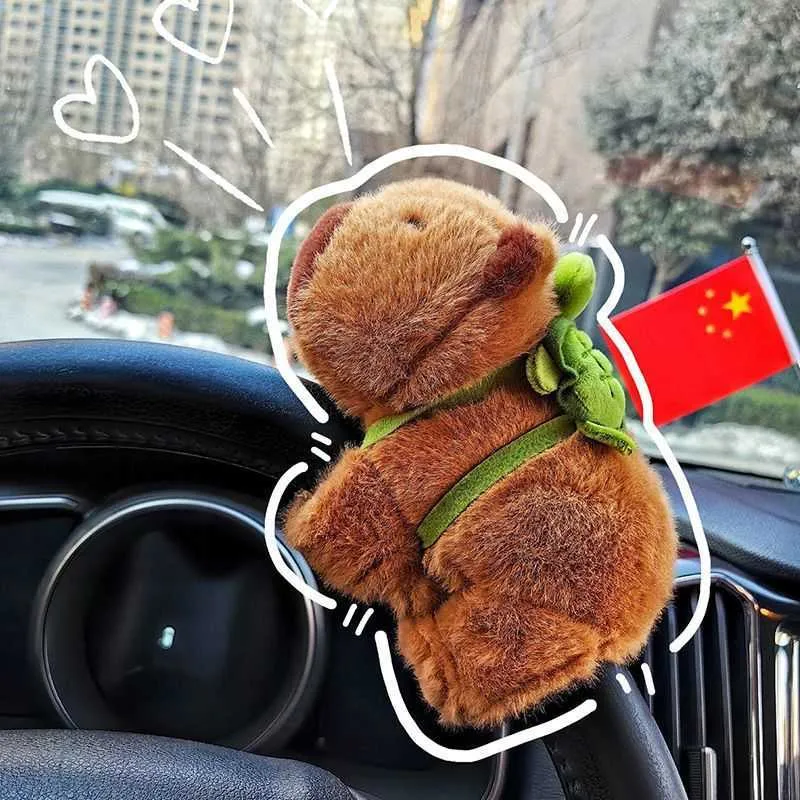 Peluche Capybara De Terciopelo – Adorable Y Sin Olor, Ideal Para Decorar El Coche O La Habitación, 9.45 Pulgadas