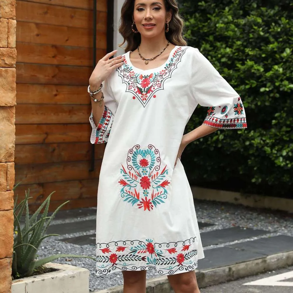 white embroidered dress amazon Kendra Embroidered Dress