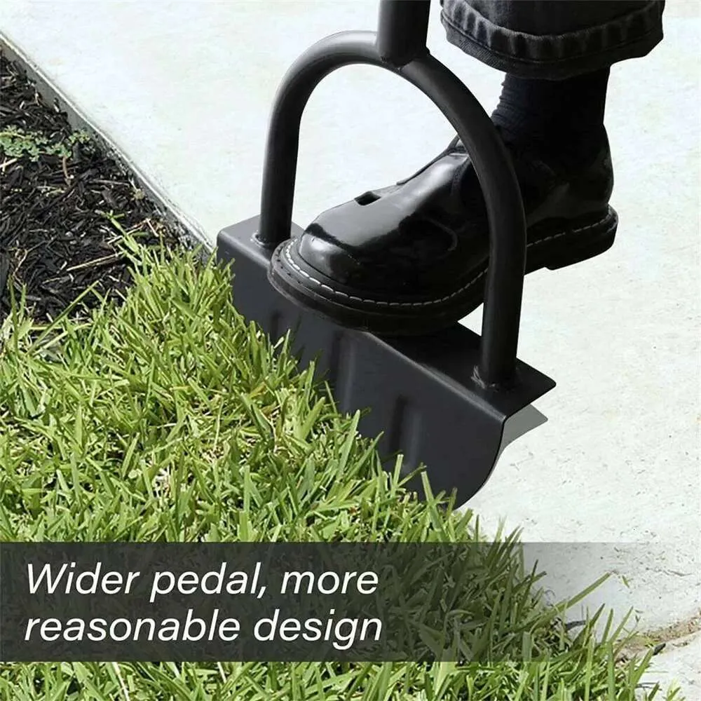 BOPEUY Cortador De Bordes Manual Para Césped Con Mango Telescópico Hasta 170 Cm, Ruedas De Goma, Acero Inoxidable Antióxido, Herramienta Multifunción
