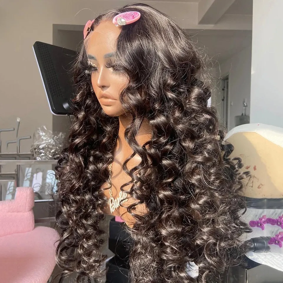 Brand 40 Inch Loose Deep Wave Human Hair Wigs 13x4... From  display picture 3