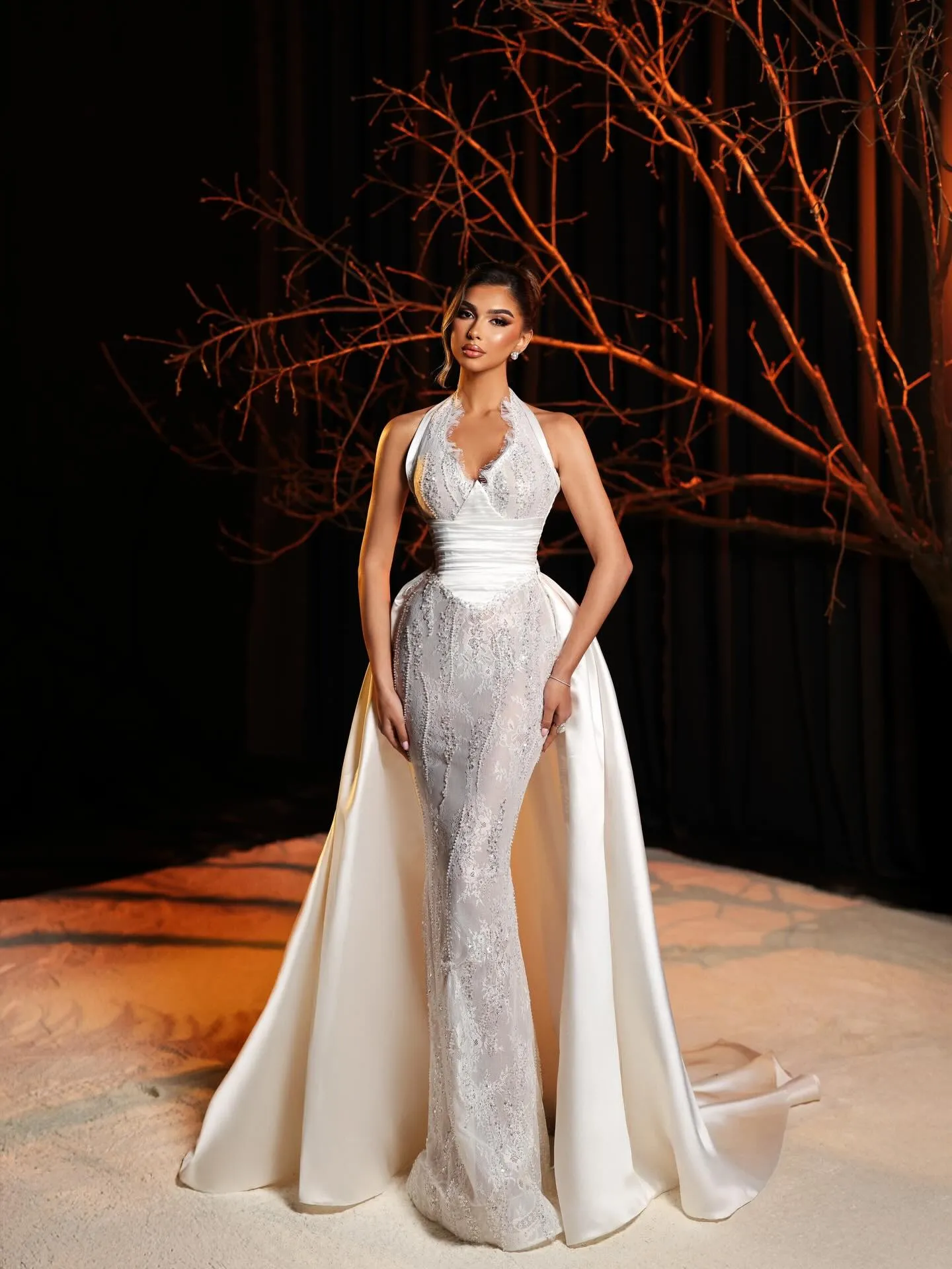 mermaid wedding dress halter neck Sexy Sleeveless... From Cherisheddress, Rs.21,587.07 halter wedding dress