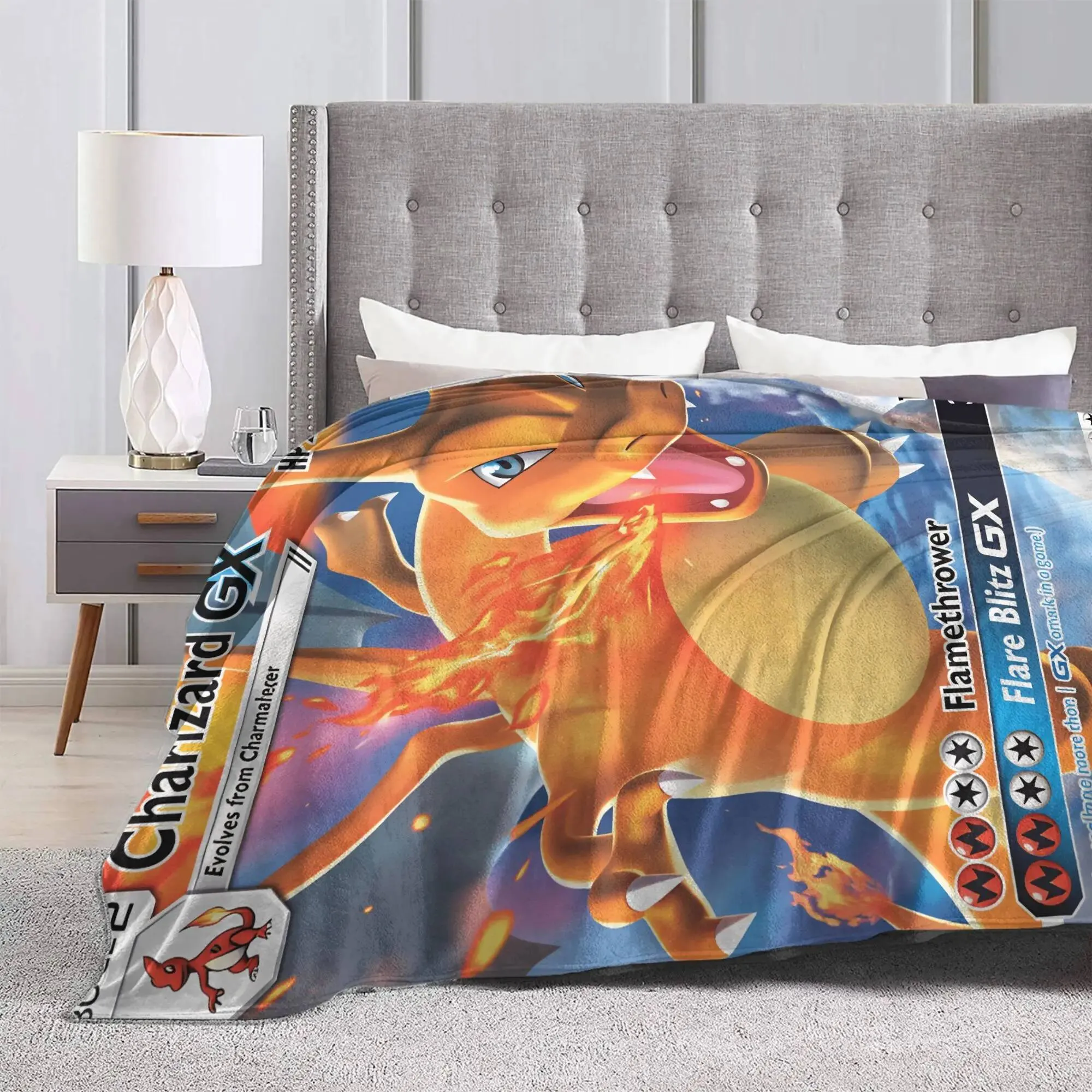charizard pokemon card blanket Pokemon Charizard Poke Balls Throw Blanket