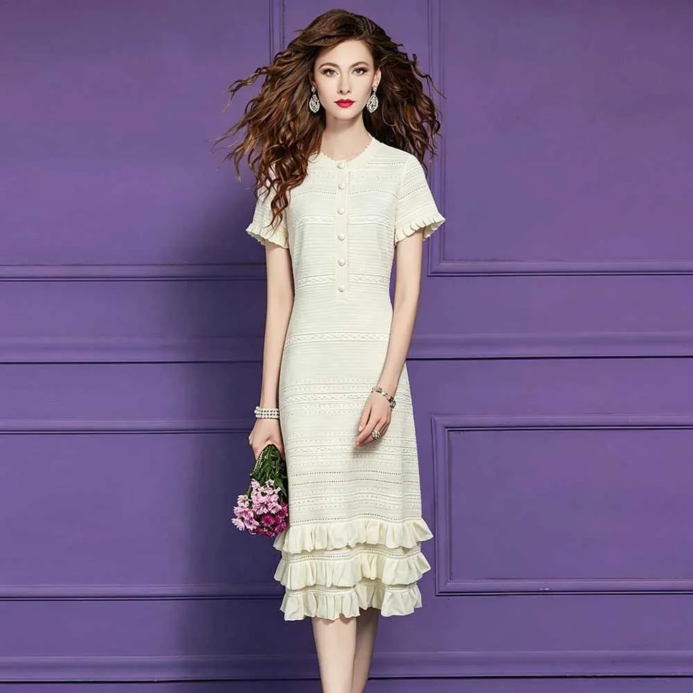 short sleeve midi sweater dress Modenaire Women's Polo Collar Short Sleeve Sweater Midi Dress