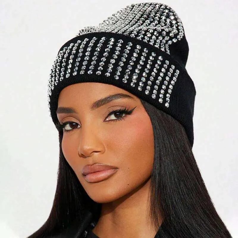 Shiny Rhinestone Rhinestone Beanie For Men And Women... From  display picture 3