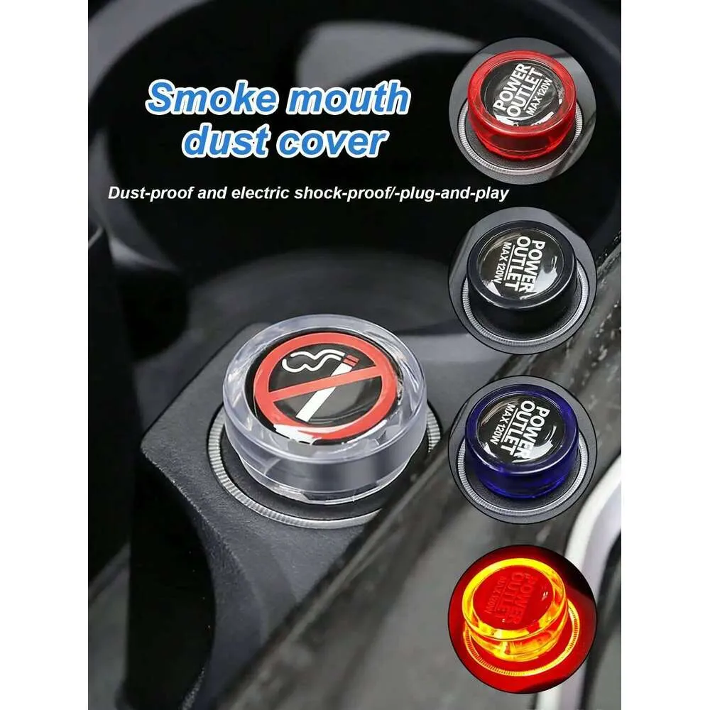 cigarette lighter dust cover Aluminum Cap Cigarette Lighter Cover for Most Car 2 PCS / Set Car