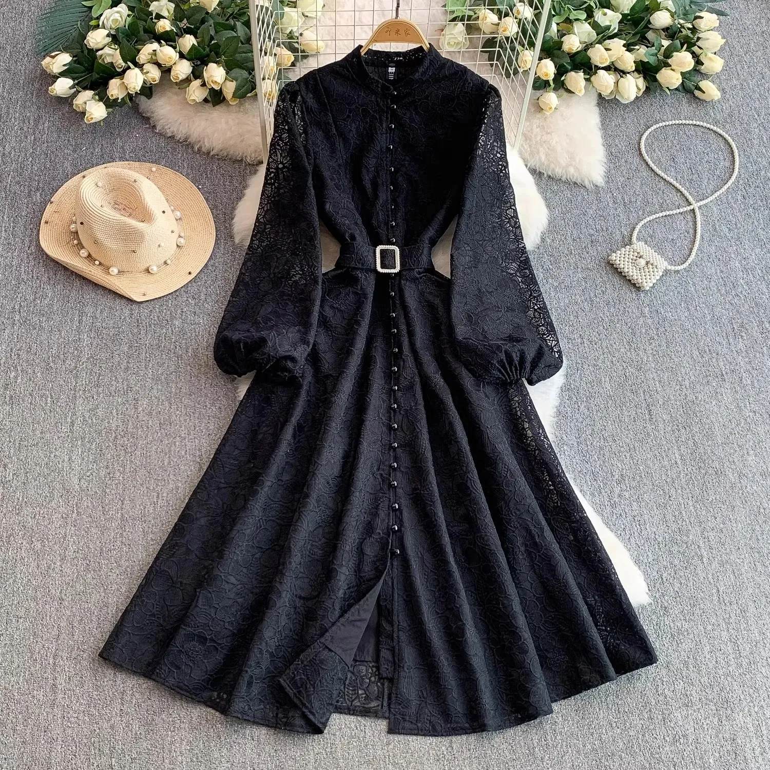 knee length dresses for ladies A-Line Long Sleeves Embroidered Lace V-Neck Long Mother Of The Bride Dress  CDCD233C main image 0