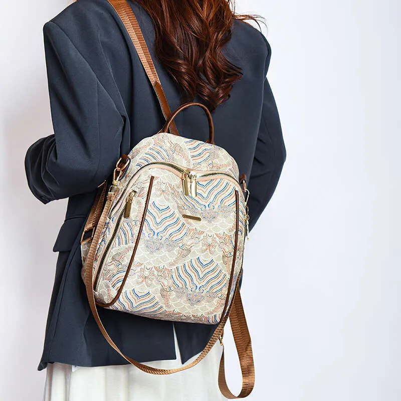china leather backpack women Christianartbag Handmade Bag, Retro Genuine Leather Backpacks For New Handmade Embossed Vintage Bag Style Backpack Ladies Elevate your style with our Luxury Handbag Vintage Handmade Embossed Womens Leather Bag Chinese Niche Design Backpack 2025