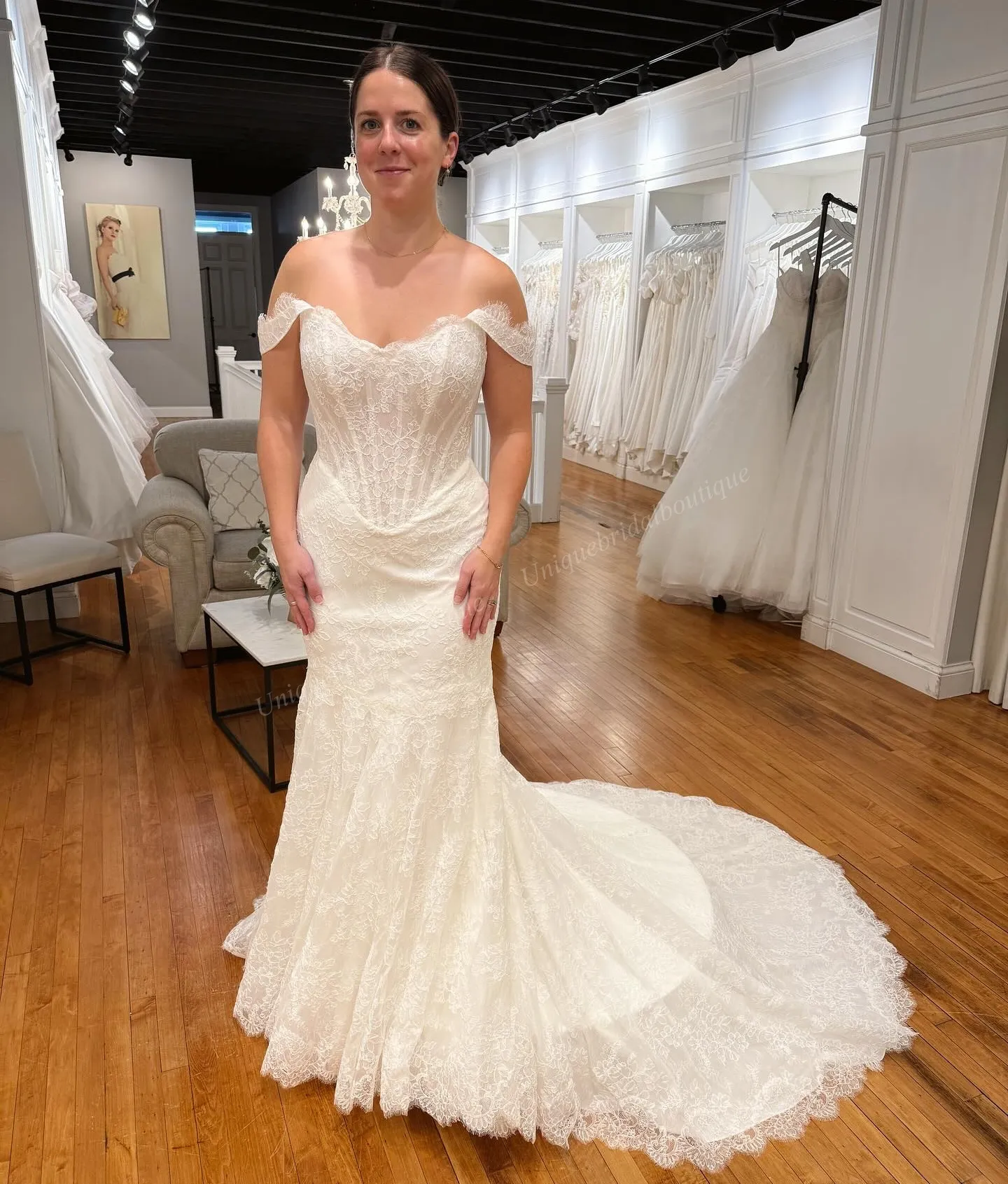 vintage lace off the shoulder dress Cheap Off the Shoulder Mermaid Wedding Dresses Vintage Lace Bridal  Gown,MW492