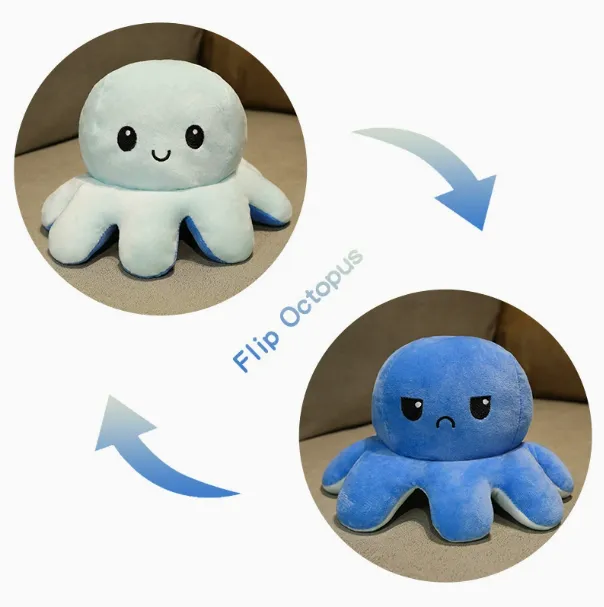 Reversible Plush Moody Octopus Toy Double... From Mirano, $1.49 ...