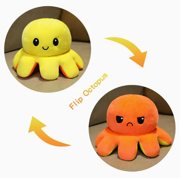 Reversible Plush Moody Octopus Toy Double... From Mirano, $1.49 ...