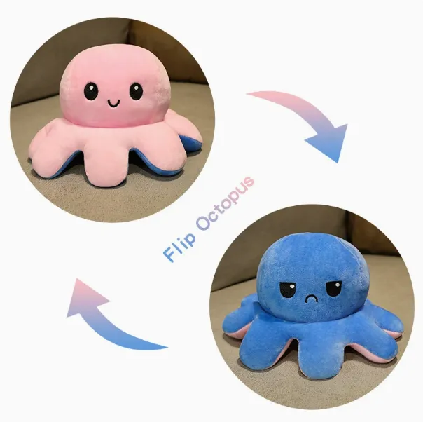 Reversible Plush Moody Octopus Toy Double... From Mirano, $1.49 ...