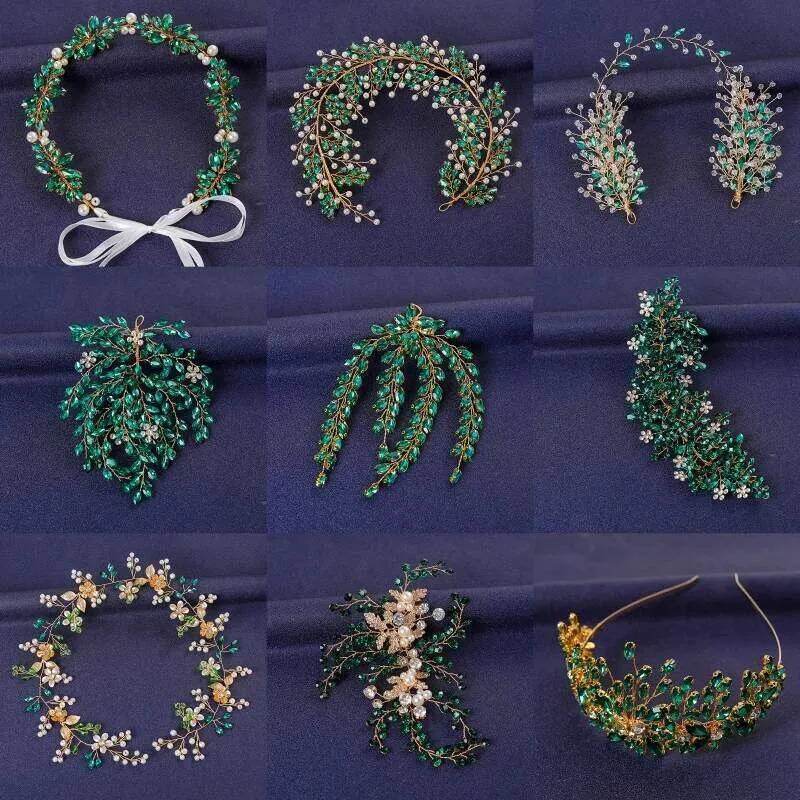 Sparkling Green Crystal Rhinestone Pearl Green... From  display picture 3