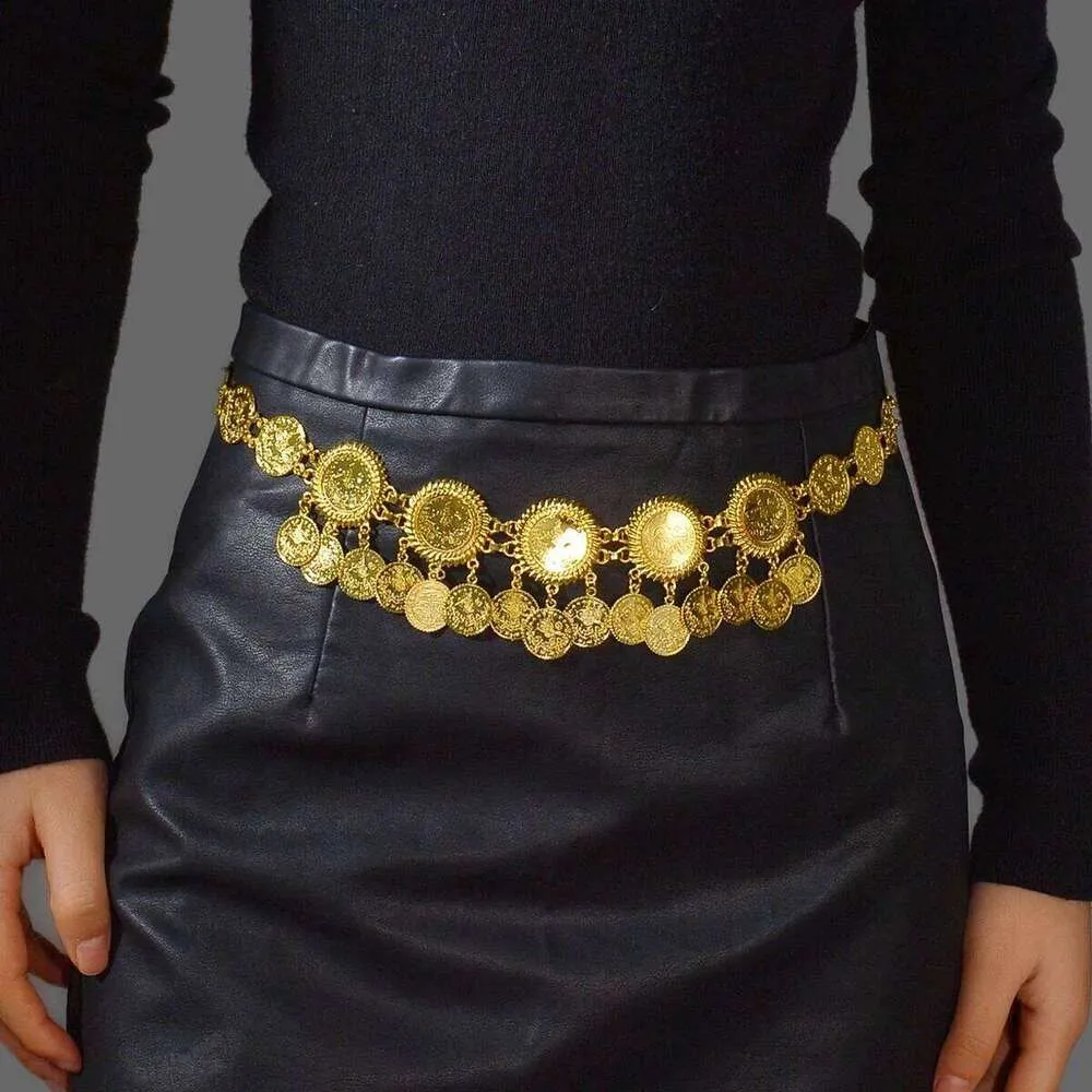Waist Chain Belt: Gold Metal & Tassel Styles display picture 2