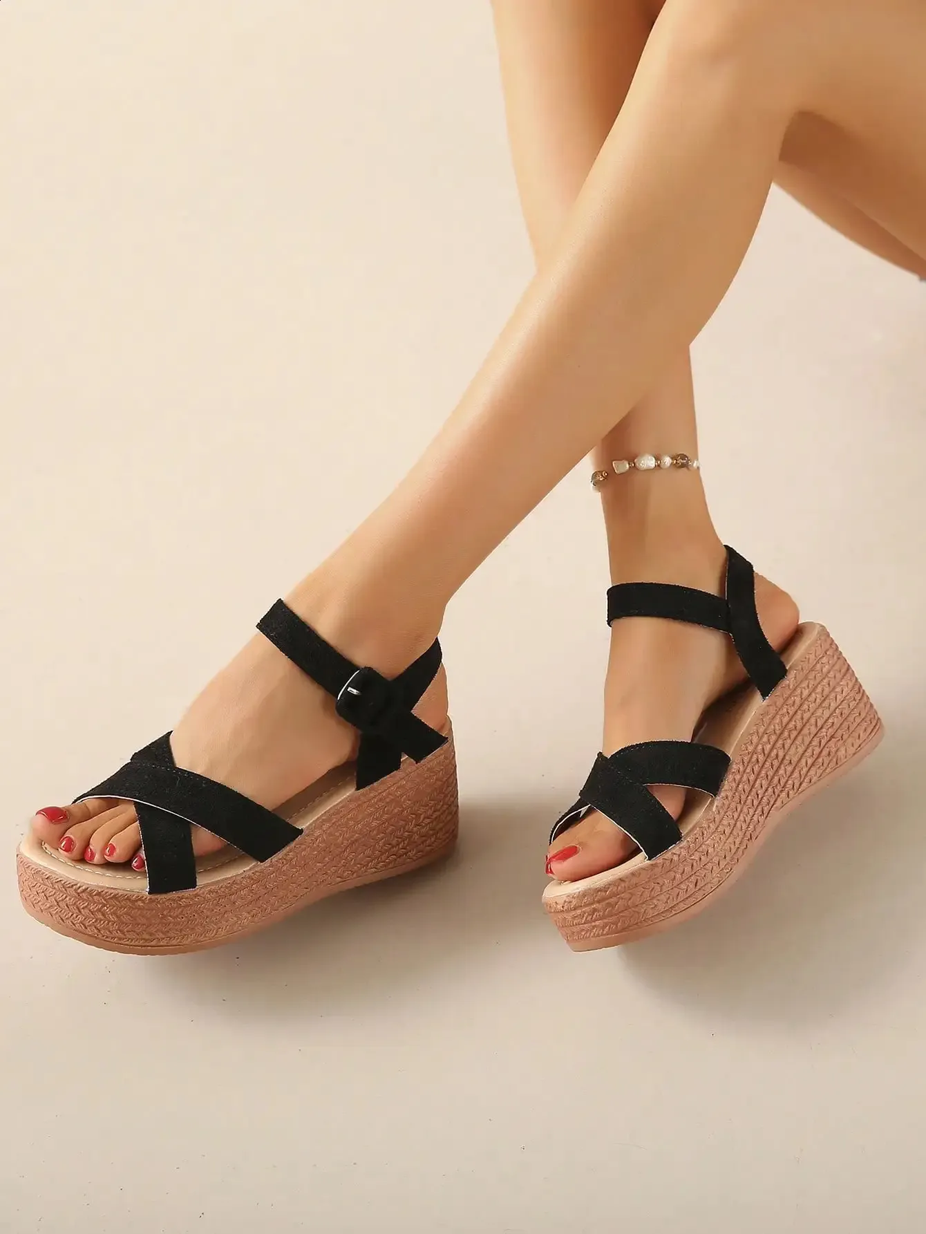 Casual Lightweight Platform Sandals For Women Thick Soled Summer_voghion.com