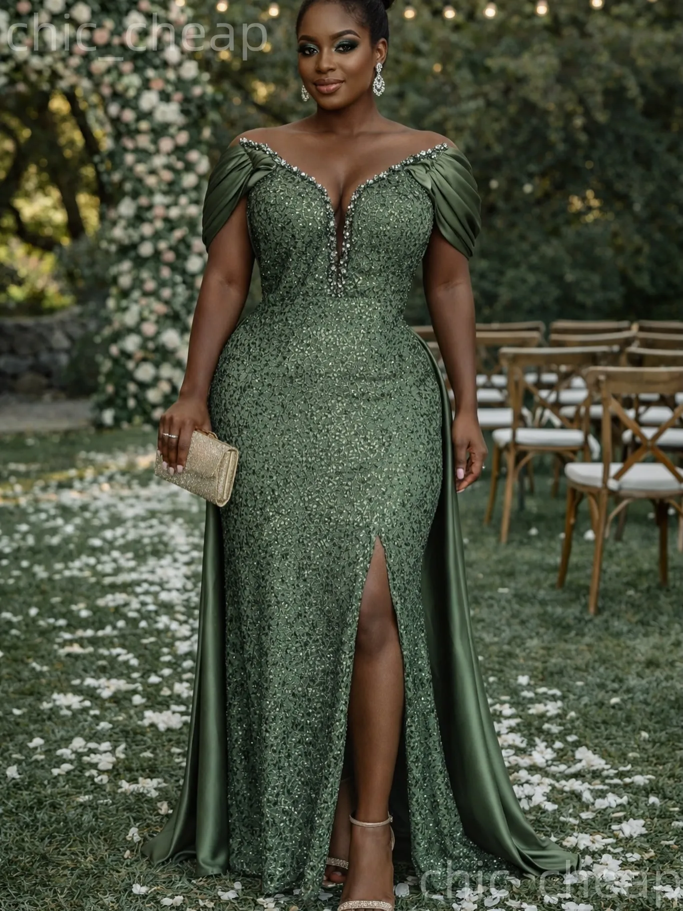 mother of bride emerald green dress 2026 Plus Size Mermaid Bride... From Chic_cheap, $159.75 2025 NH SORORITY SHOP