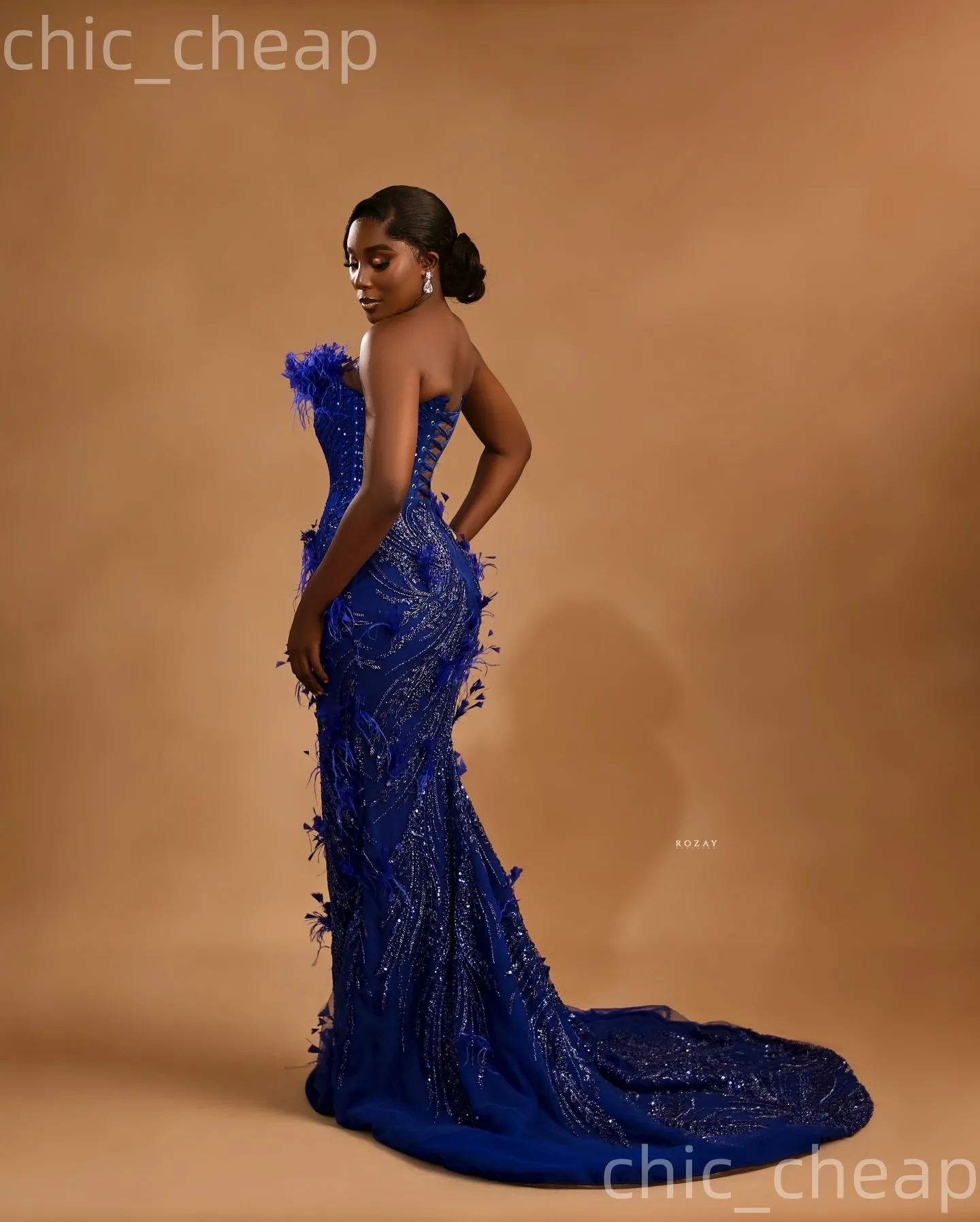 Royal Blue Mermaid Blue Sparkly Prom Dress With... From Chic_cheap, $280.2  | DHgate.Com