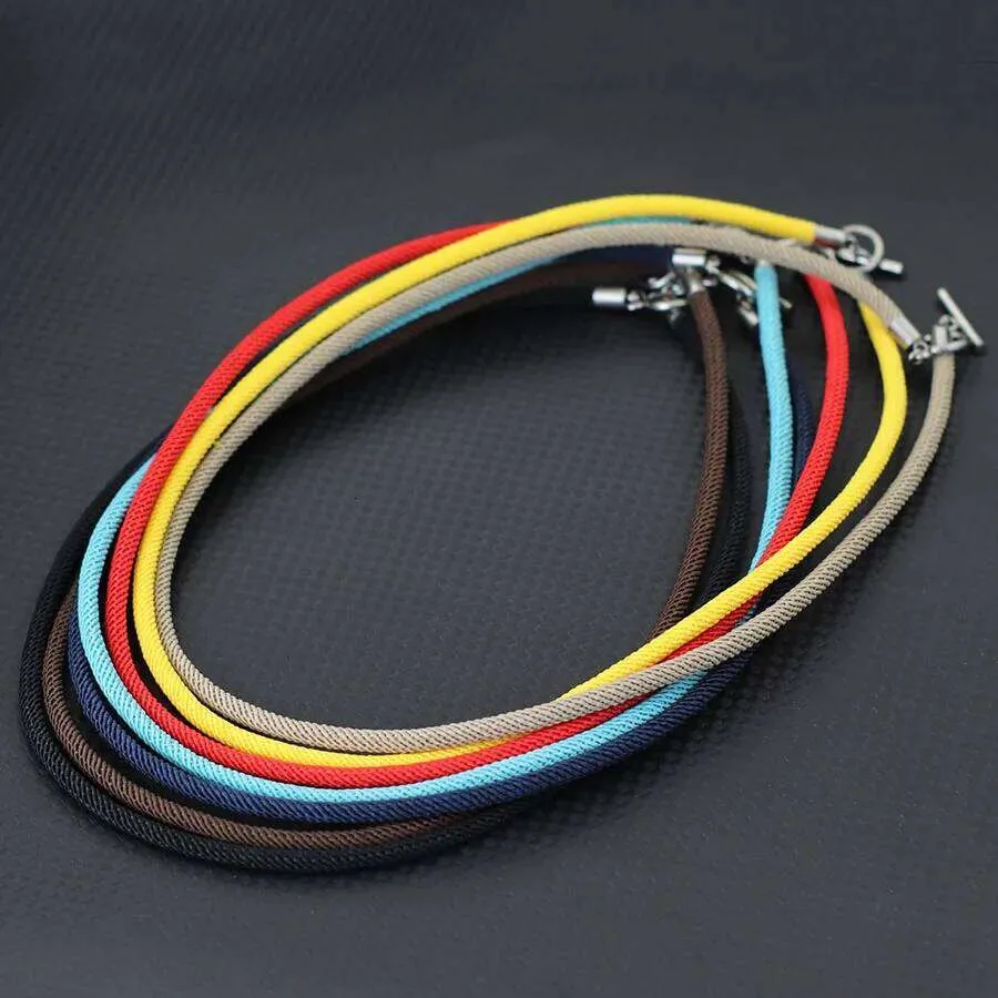 Men's Stainless Steel 4mm Milan Rope Torques Necklace with OT Buckle 18 ...