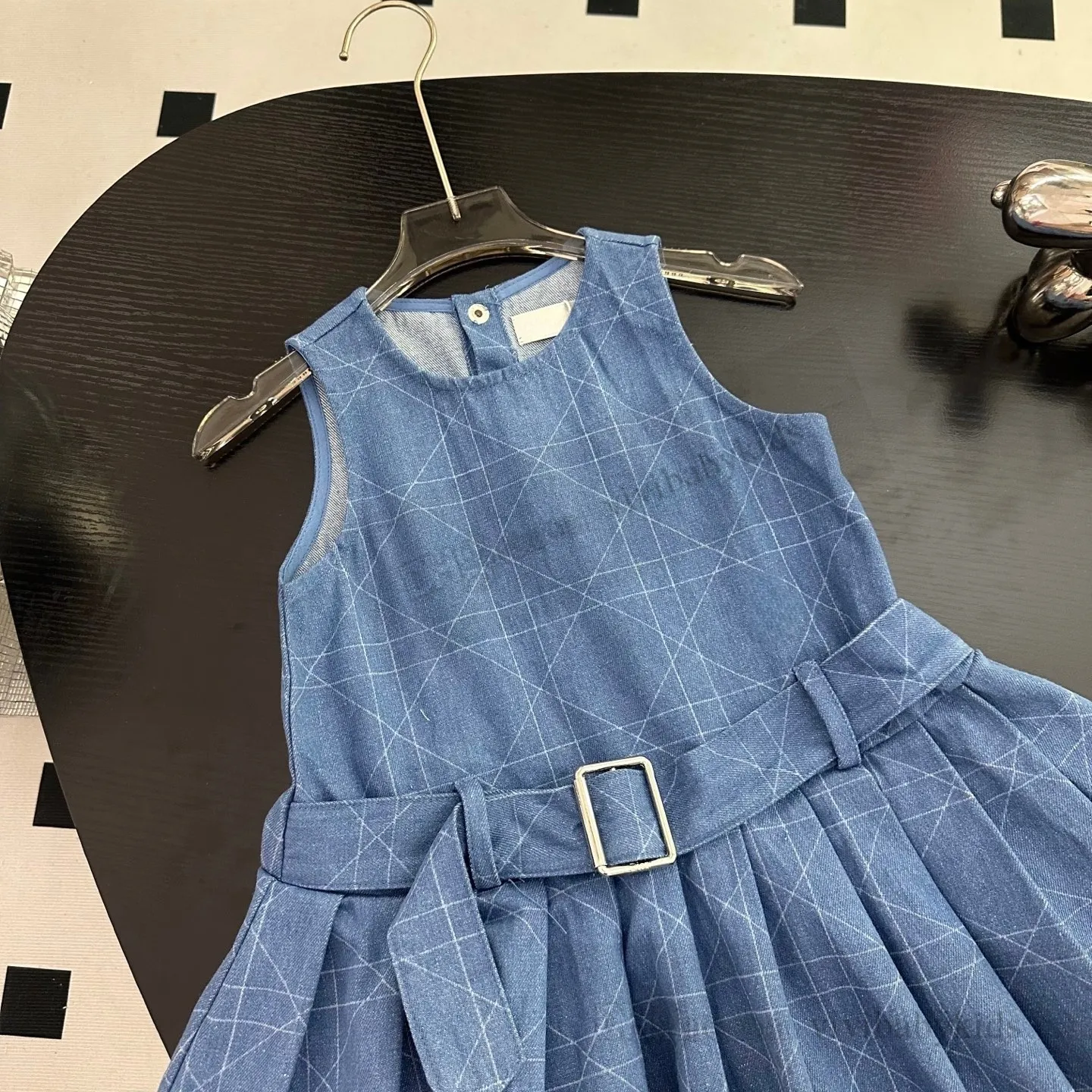 denim holiday dress Soft Cowboy Pleated Vest Denim Pinafore Dress... From Vivibabykids, Rs.4,590.57 sizeFilter-XXXL